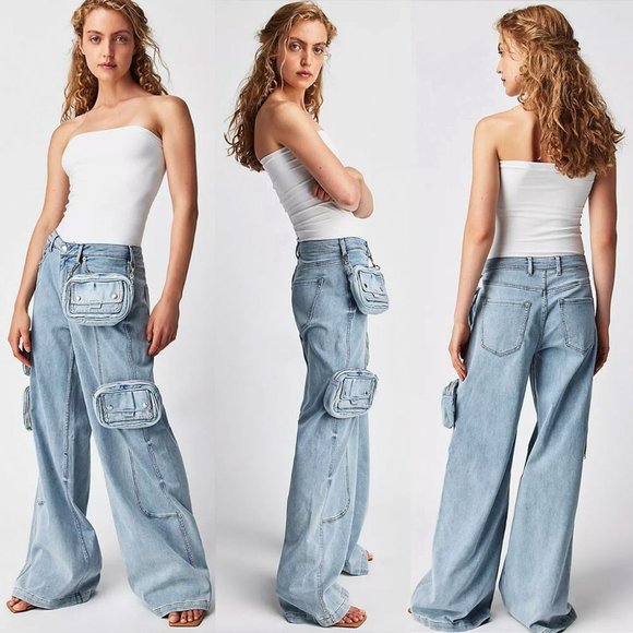 NWT SER.O.YA Stephy Cargo Pants in Coastline‎ Sz 24 - Picture 3 of 12